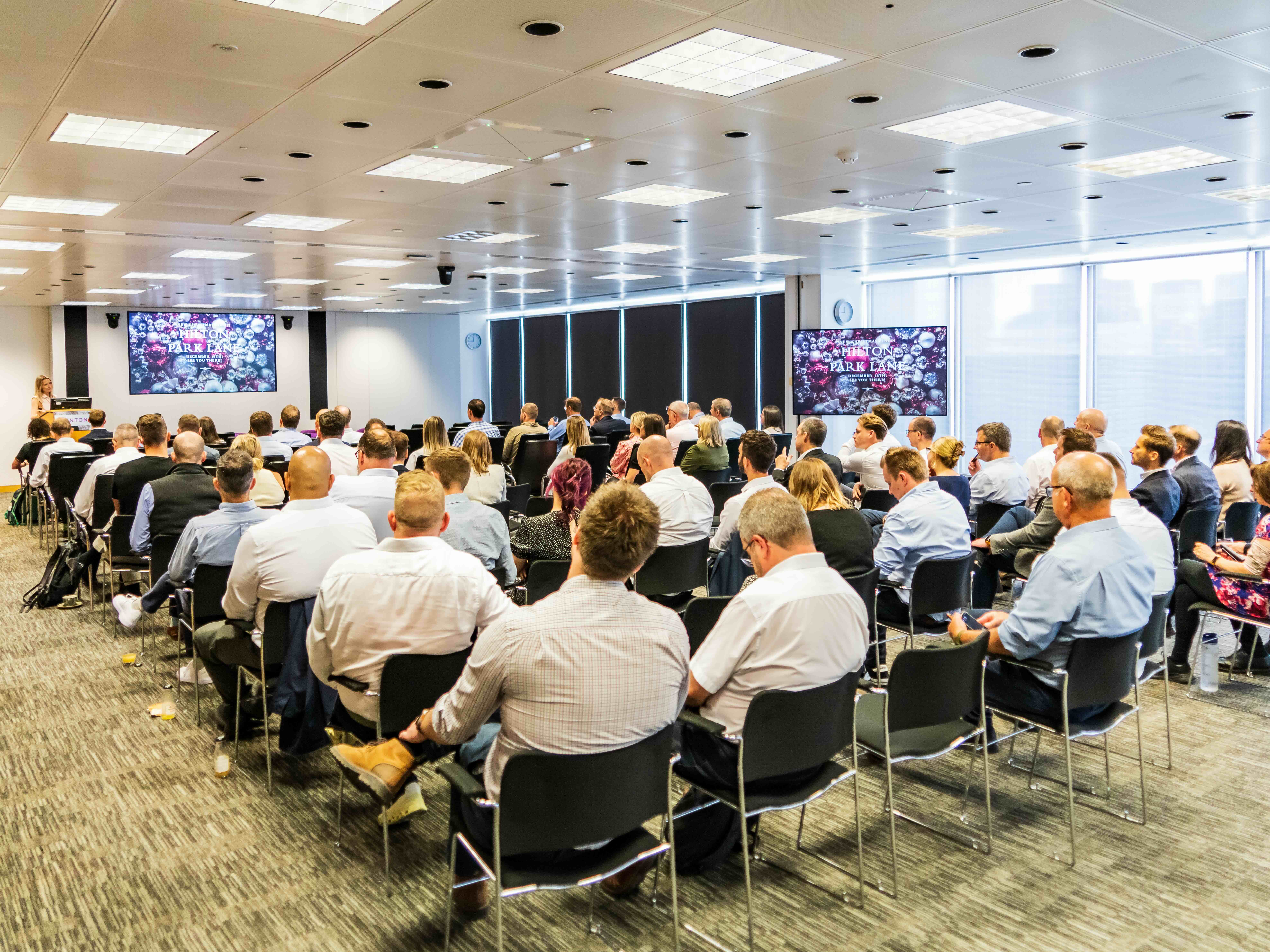 Audience attending a property industry event