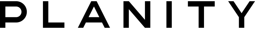 Logo Planity noir sur fond blanc