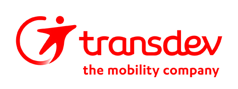 Logo Transdev noir sur fond blanc