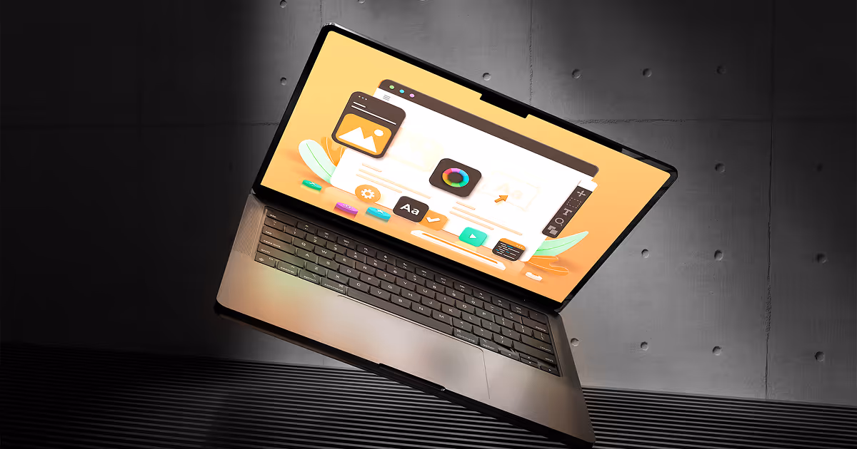 Laptop care afiseaza un website modern de prezentare realizat pentru un business