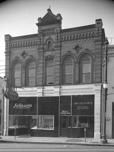 1940's photo of The Raleigh Times Building with Johnson's Jewelers as a tenant on the lower floor