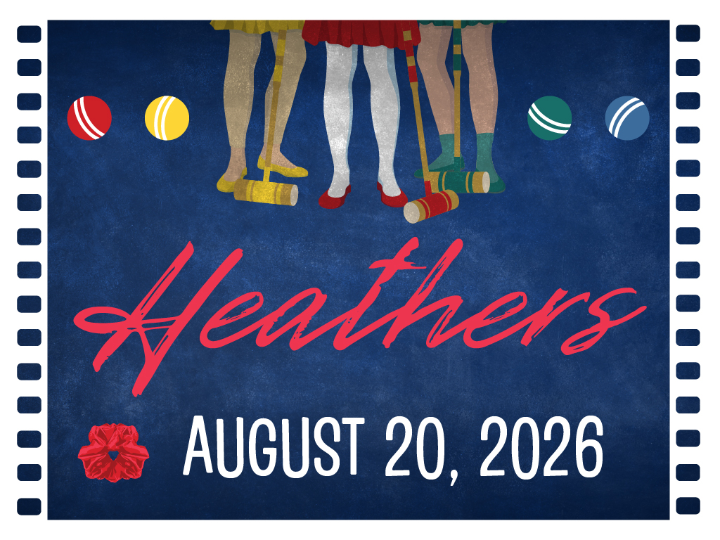 a graphics with the words The Raleigh Times presents Heathers