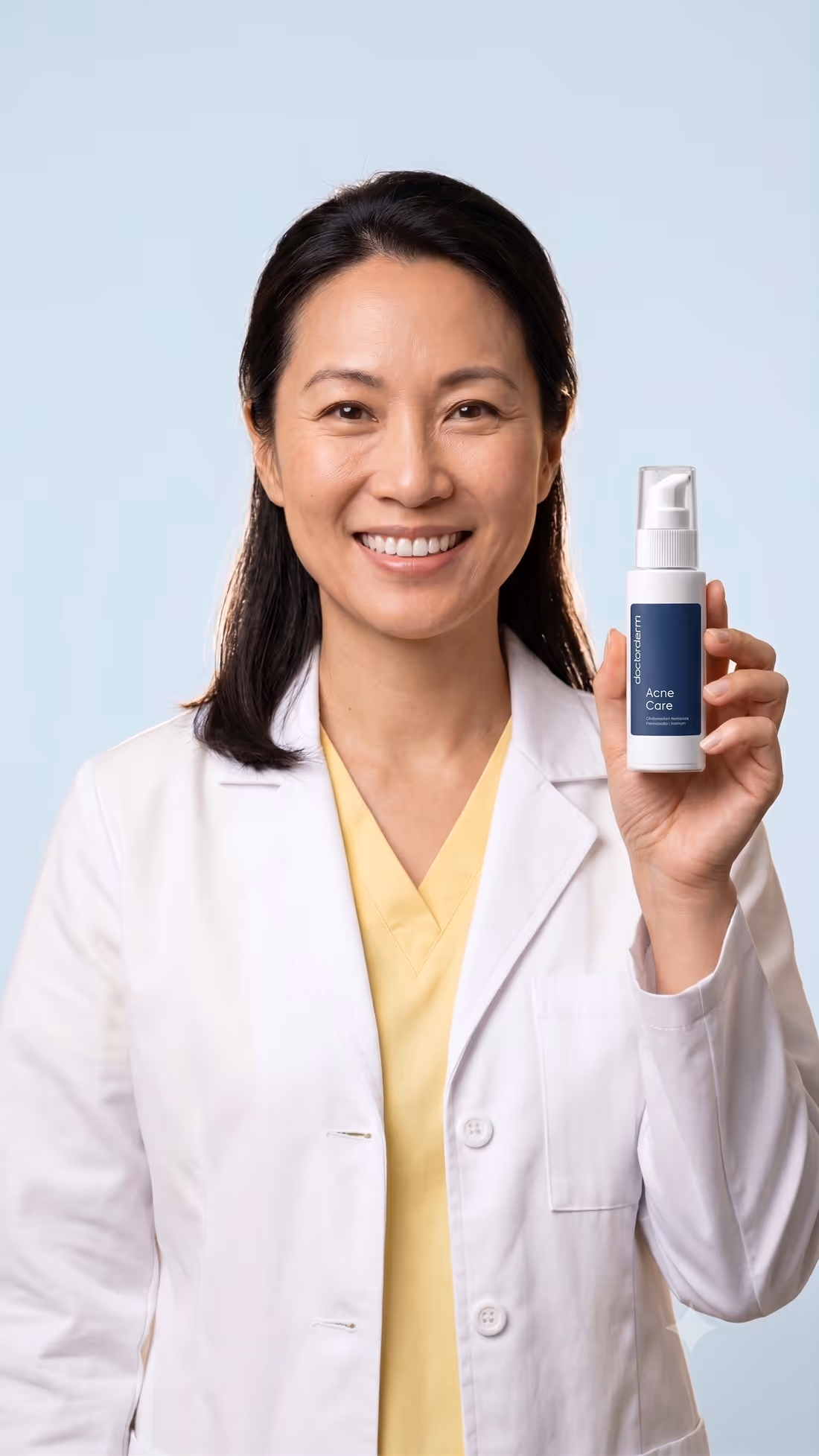 A Licensed Medical Provider holding DoctorDerm Acne Care