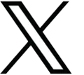 Black X symbol or multiplication sign on white background