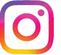 Instagram logo, pink and orange gradient social media icon