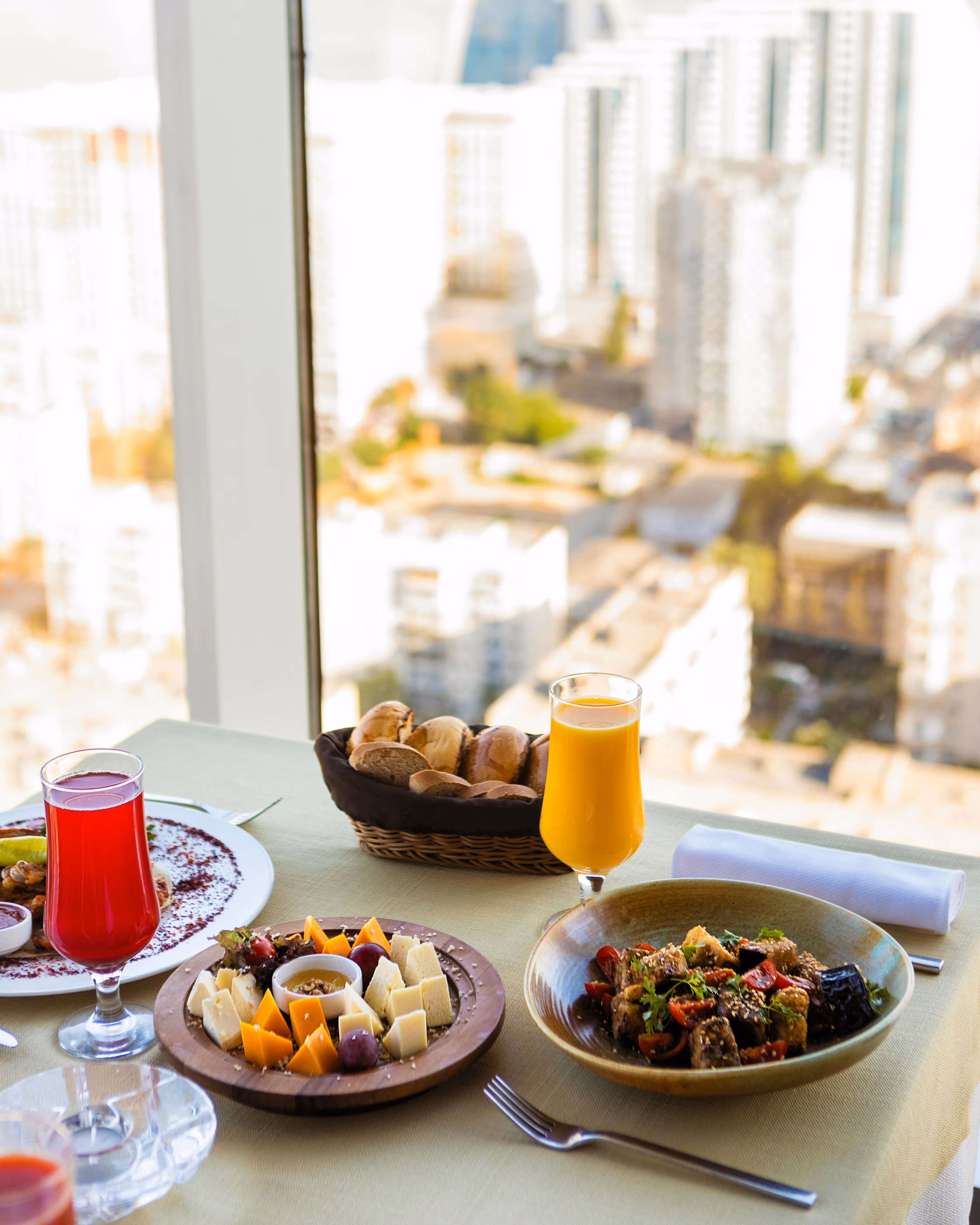 food on table stock image