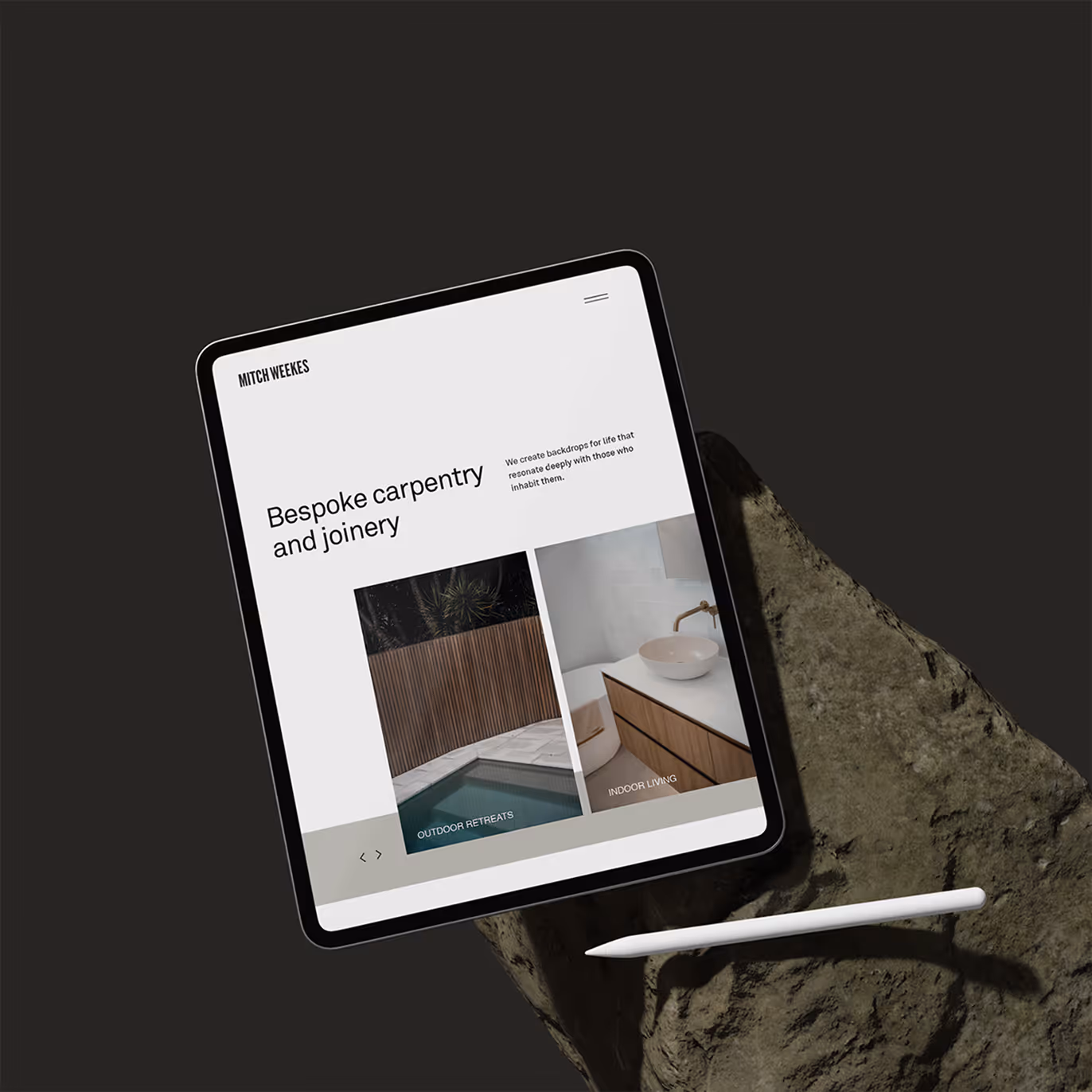 Website design for bespoke carpenter | 'Strate