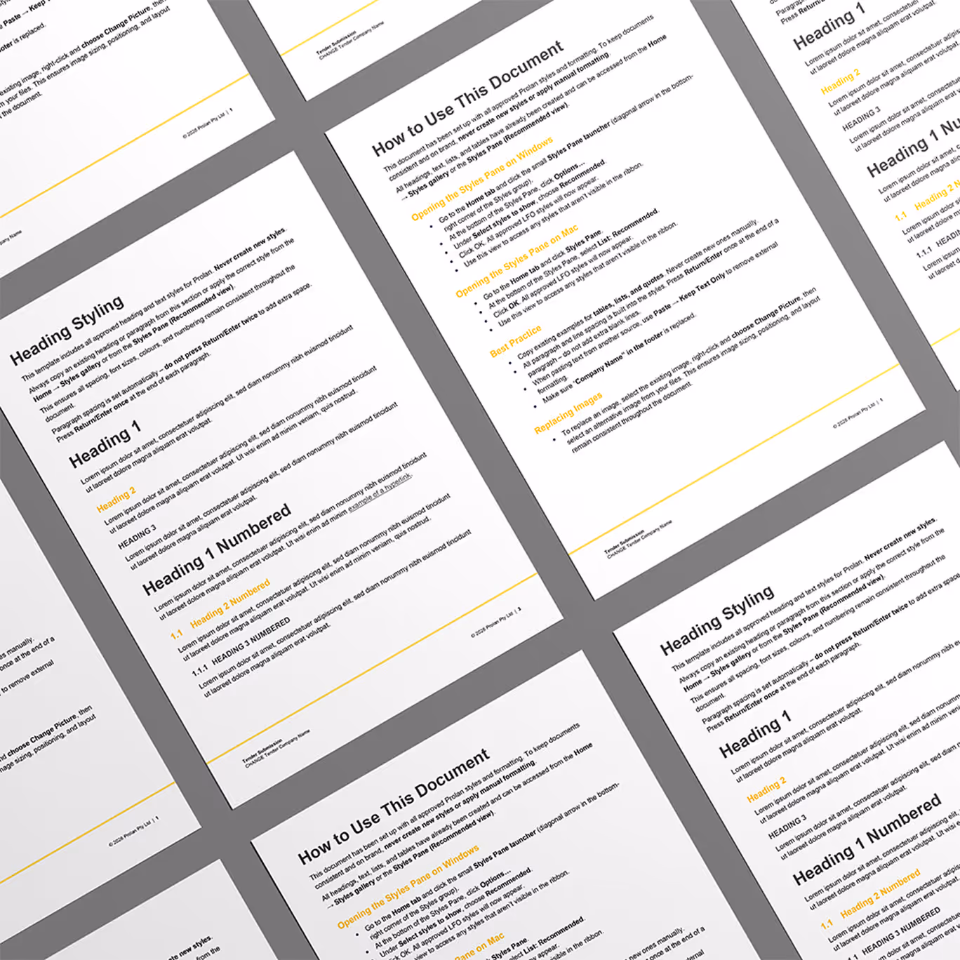 Branded master document template | 'Strate