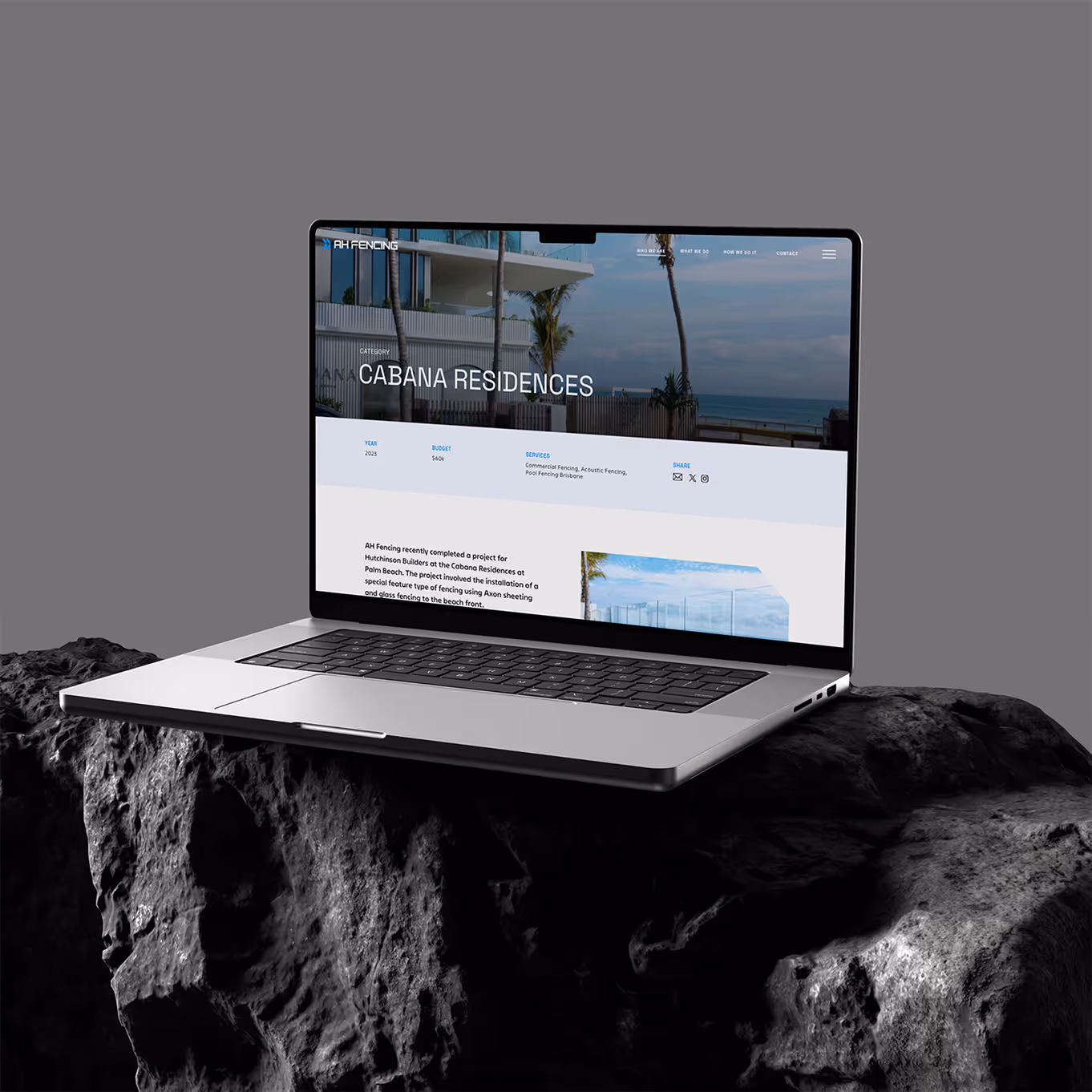 Website design for commercial fencing contractor | 'Strate