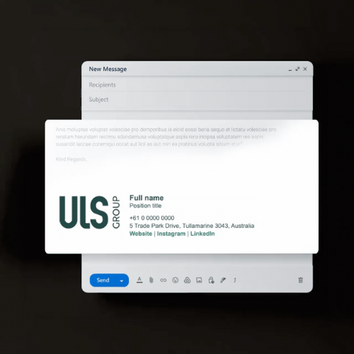 Branded HTML email signature for commercial landscaping firm | 'Strate