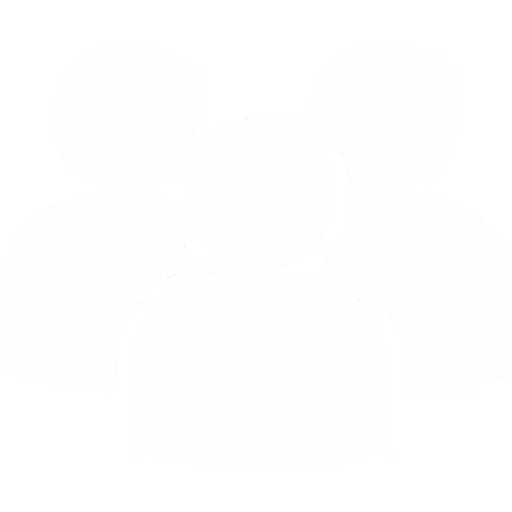 Icon of three white user silhouettes representing a group or community.