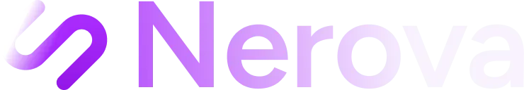 Nerova brand logo with stylized purple S icon.