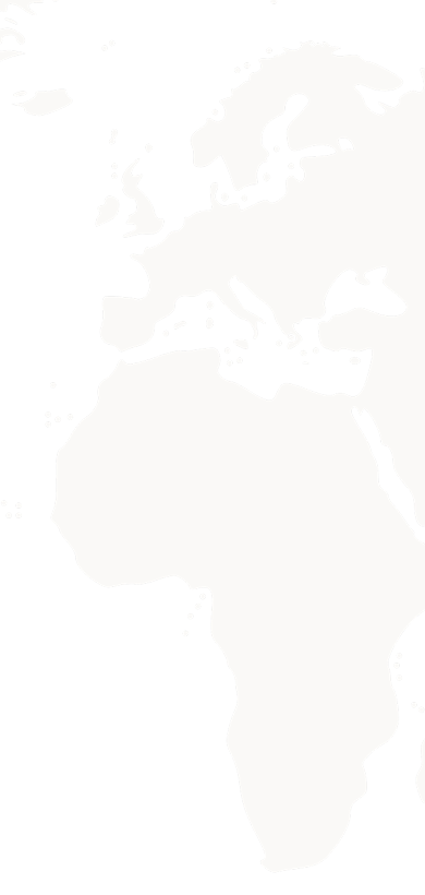 Minimalist black and beige map showing Europe, northern Africa, and part of the Middle East.