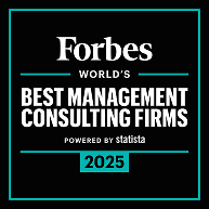 Forbes World's Best Management Consulting Firms 2025 badge powered by Statista.