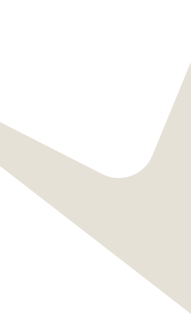 Abstract design with a thick beige diagonal checkmark shape crossing a black background.