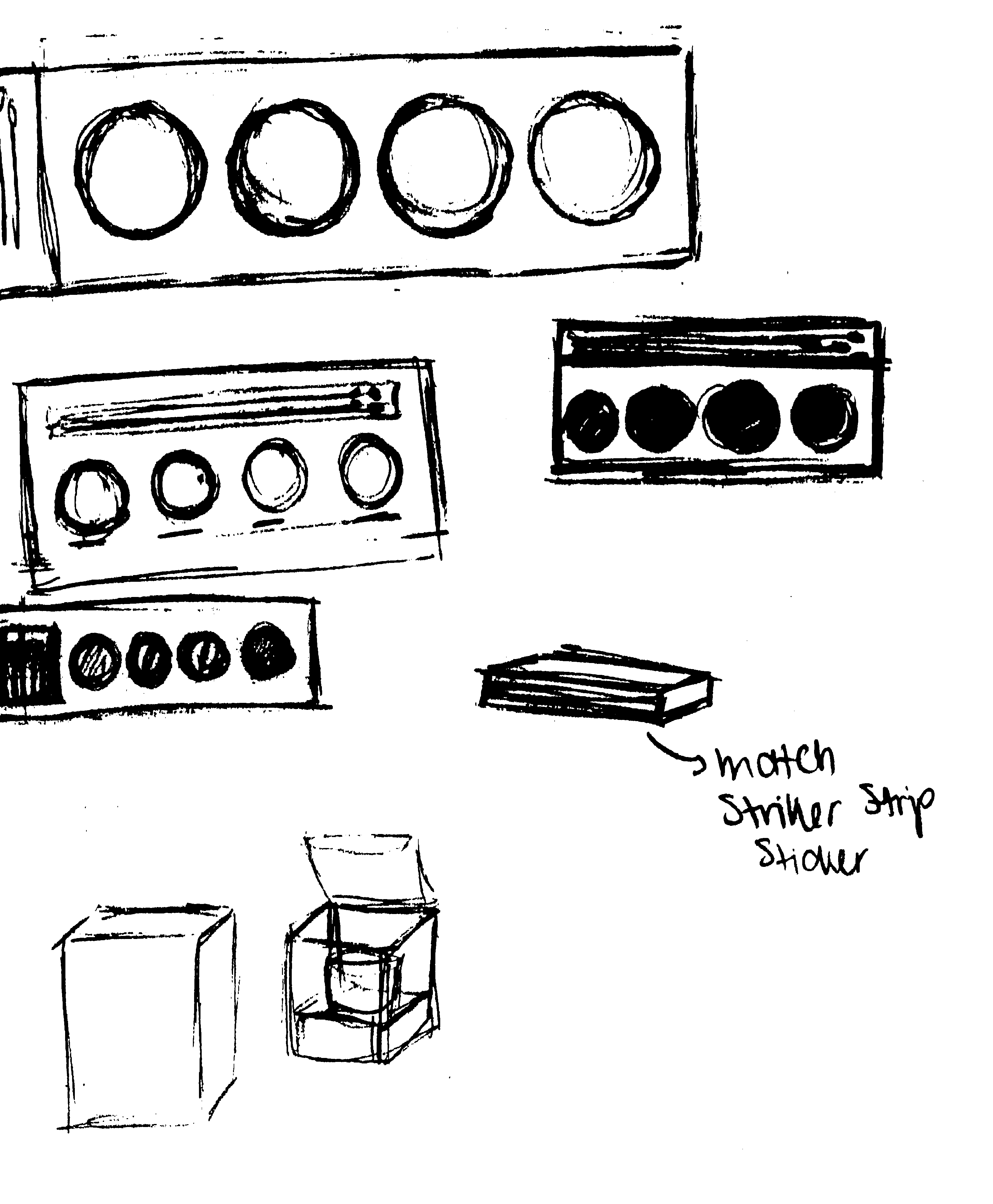 Black and white simple line drawing of prototype of disovery set.