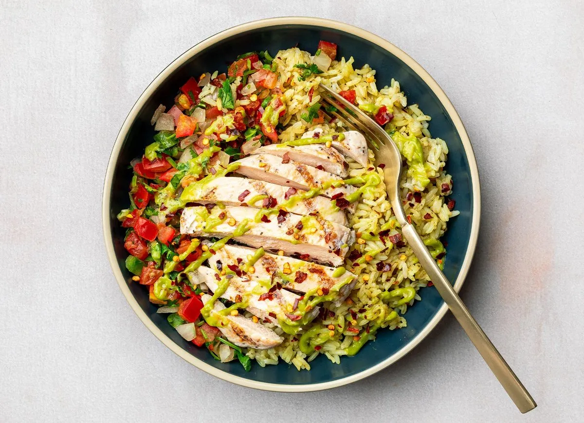 Super Fresh Salsa + Grilled Chicken Bowl