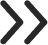 Double right angle brackets symbol.