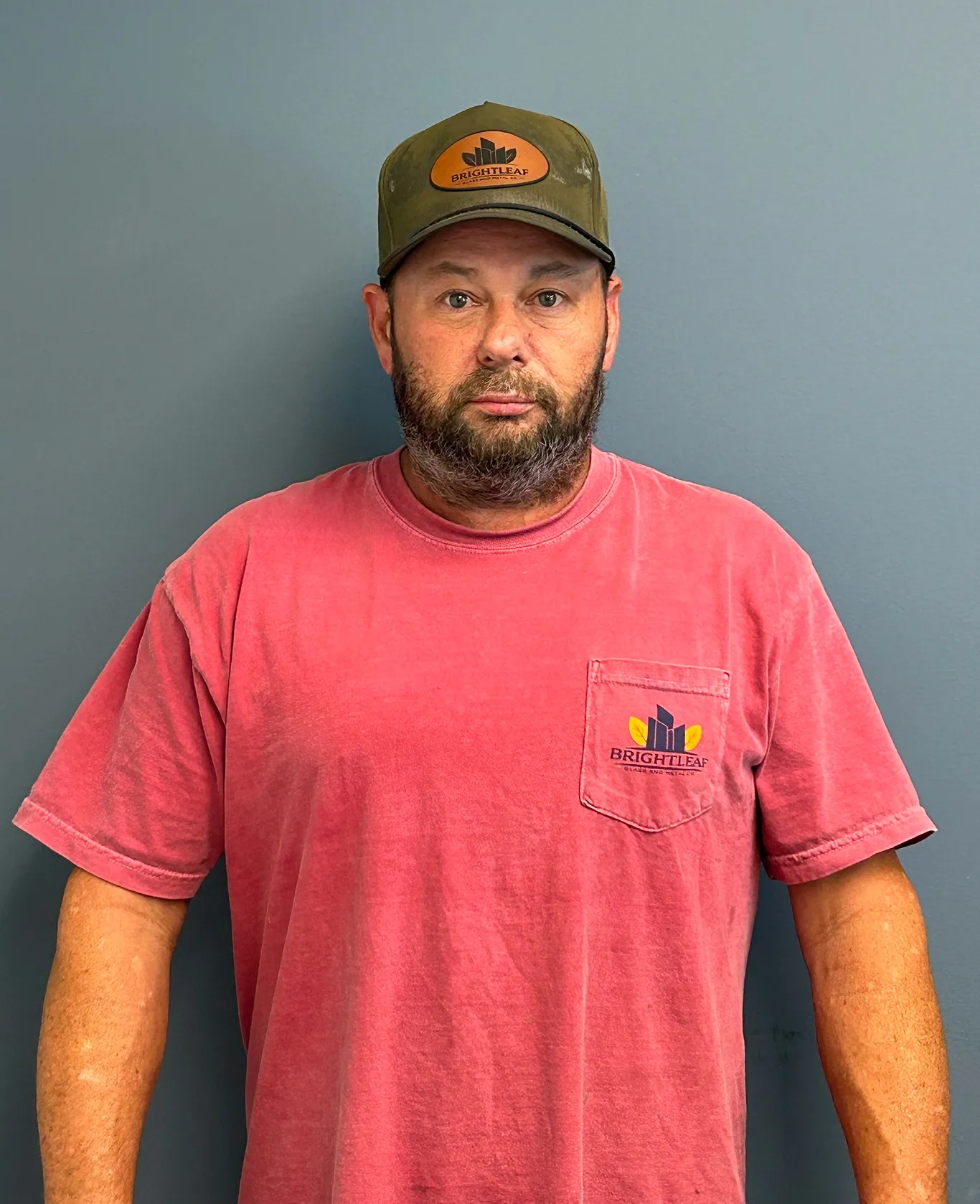 A headshot of Scott Moore, Fabrication Manager of Brightleaf Glass and Metal Co.