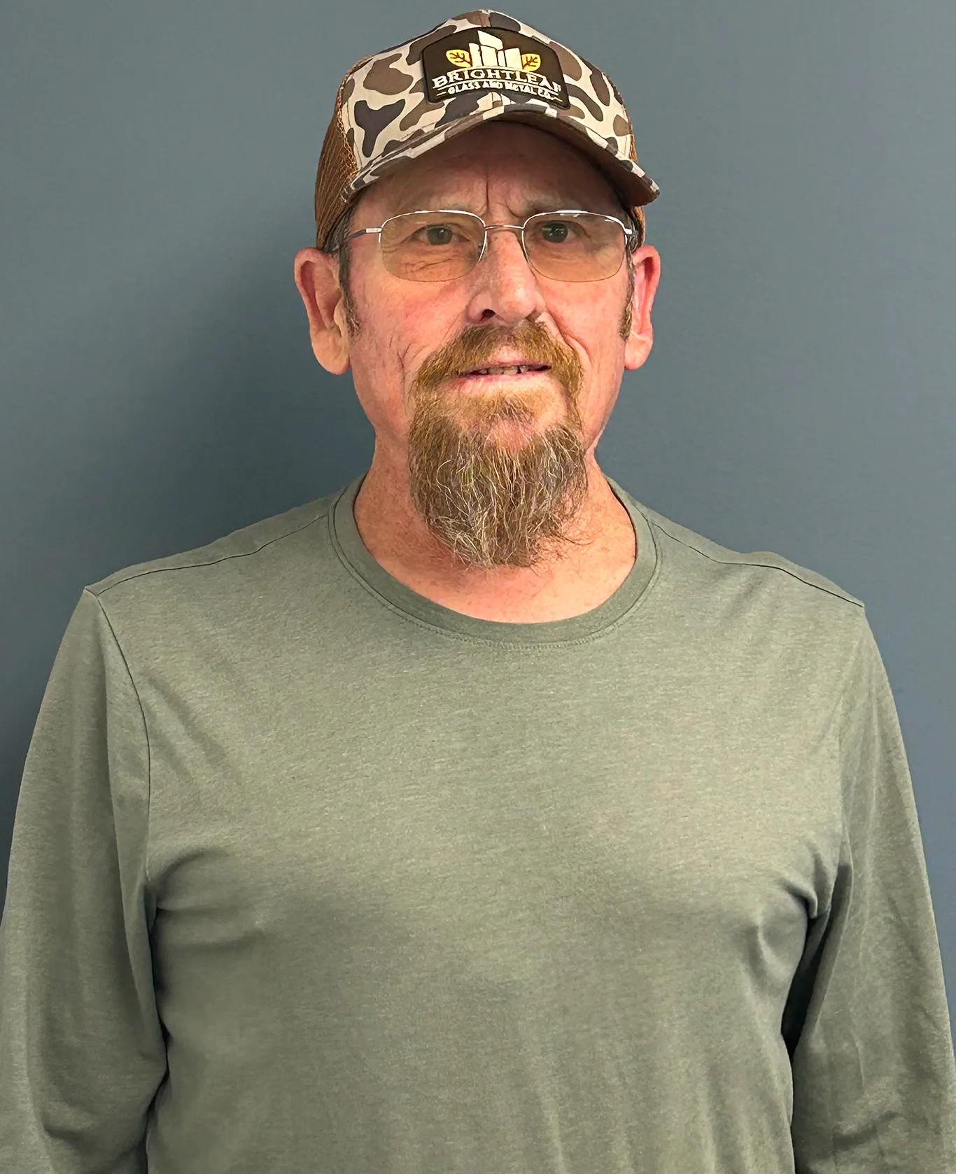 A headshot of Phil Denton, Superintendent at Brightleaf Glass and Metal Co.