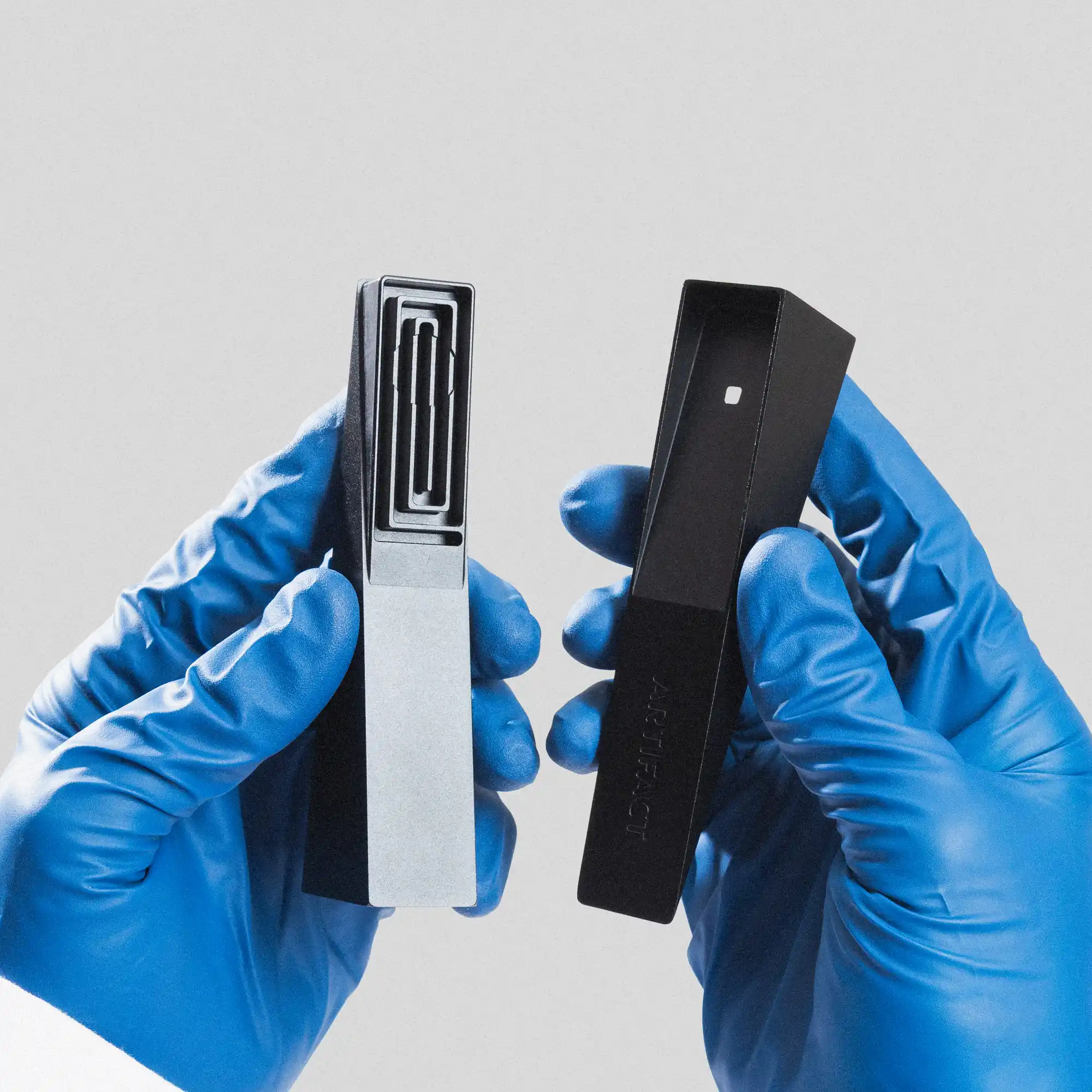 Tempest magnetic pipe separated into two halves revealing internal cooling pathway and precision design and engineering