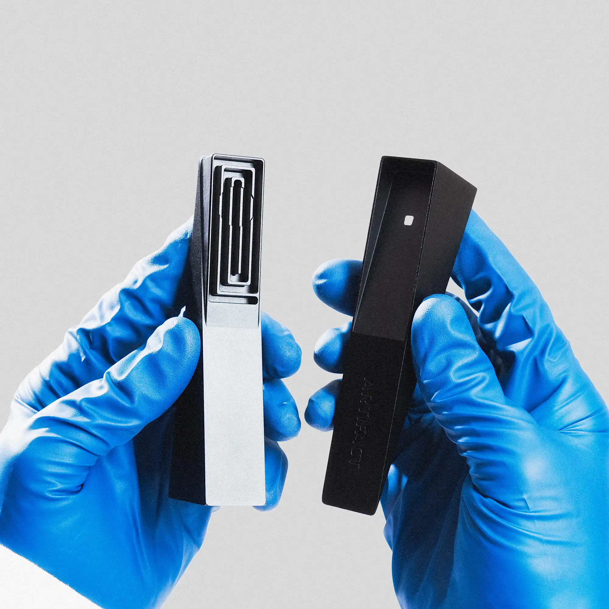 Tempest magnetic pipe separated into two halves revealing internal cooling pathway and precision design and engineering