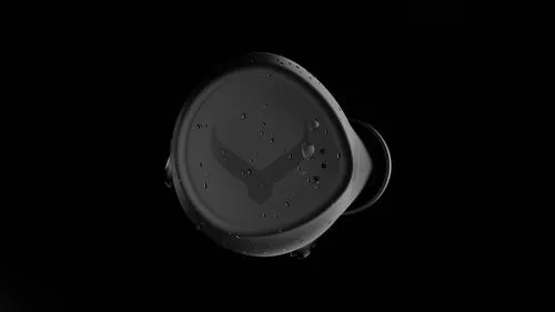 Water droplets on a earbud