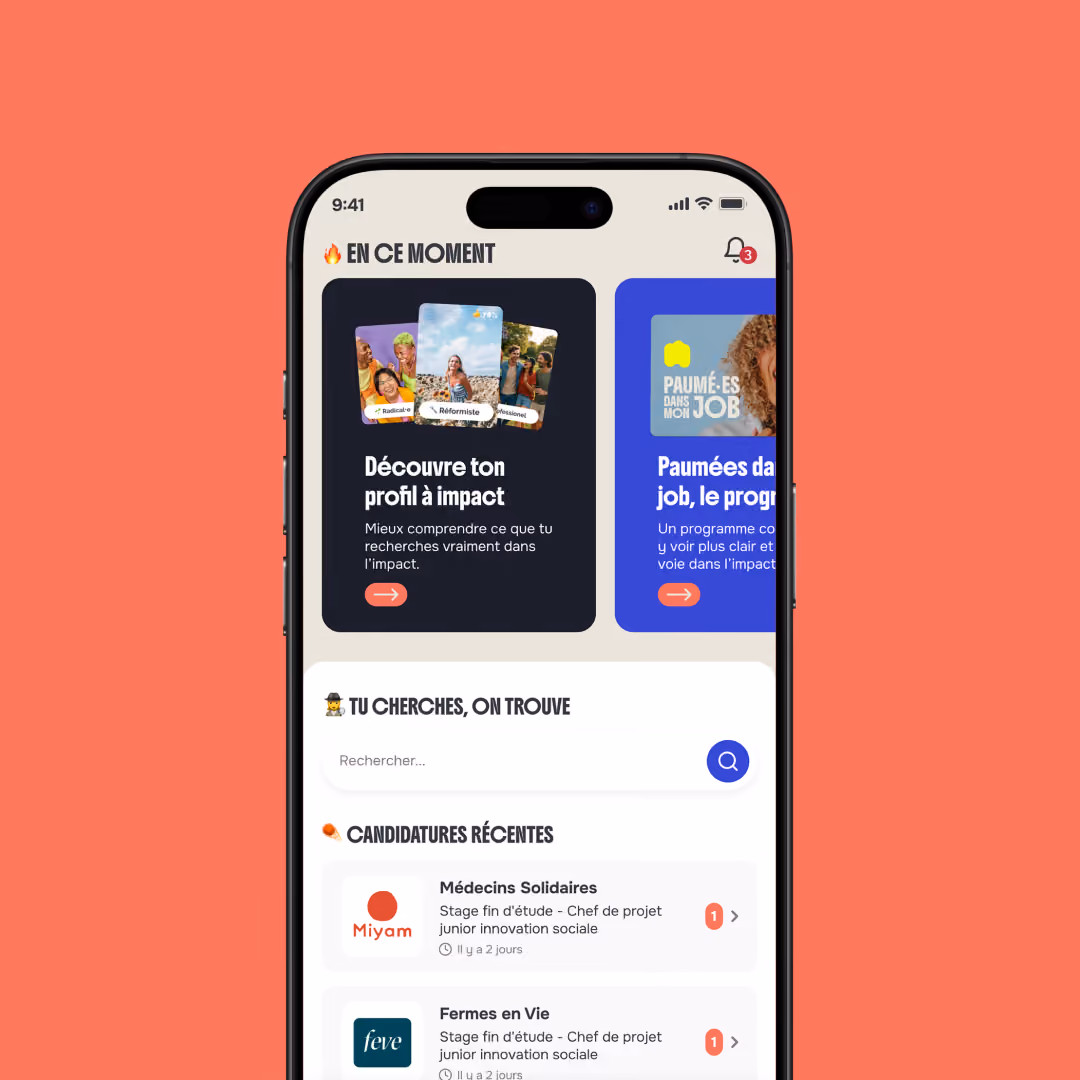 Jobs That Makesense, application mobile parisienne
