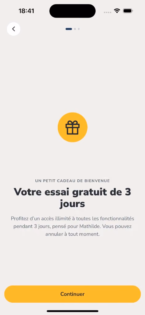 Parentis, cadeau, essai 3 jours