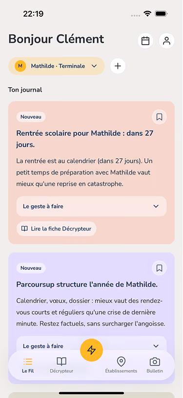 Parentis, journal scolaire
