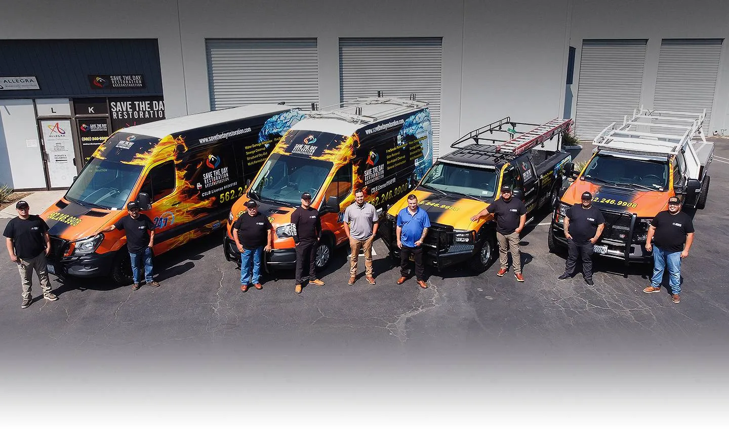 Save The Day Restoration team completing water damage restoration project in Los Angeles