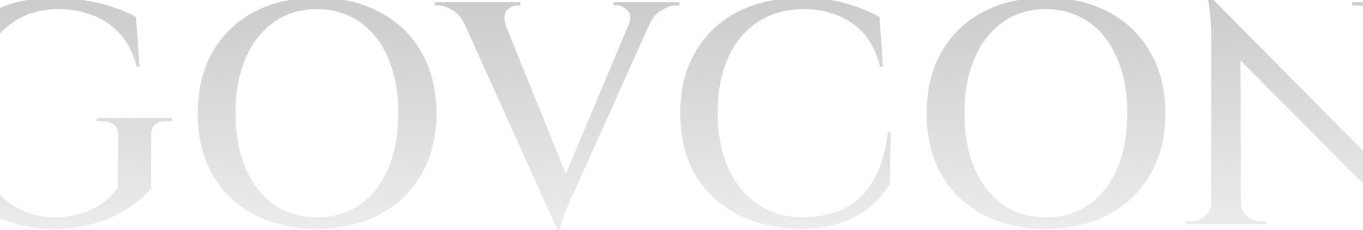 GOVCON wordmark logo in black serif font on transparent background.