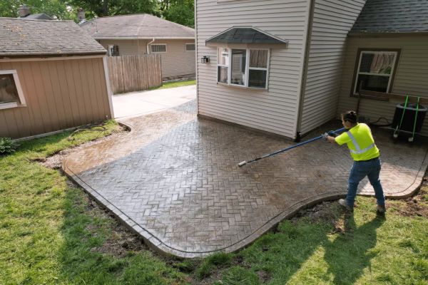 Concrete patio installation in Grand Rapids Michigan