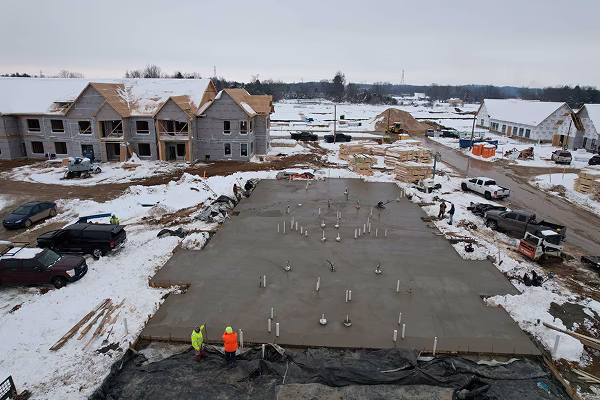 Concrete floor installation in Grand Rapids Michigan