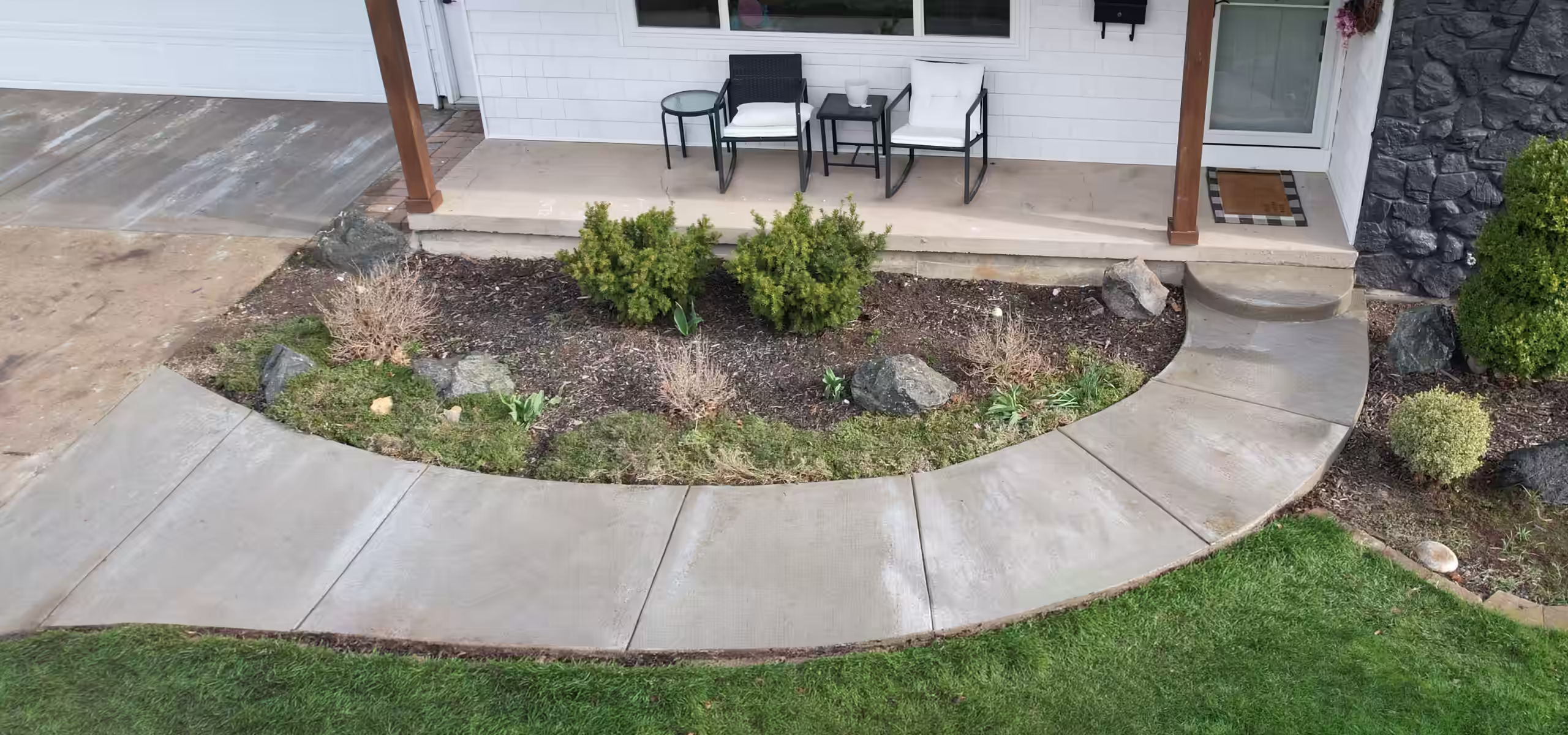 Concrete walkway poured by Pro Concrete Services in Grand Rapids, MI
