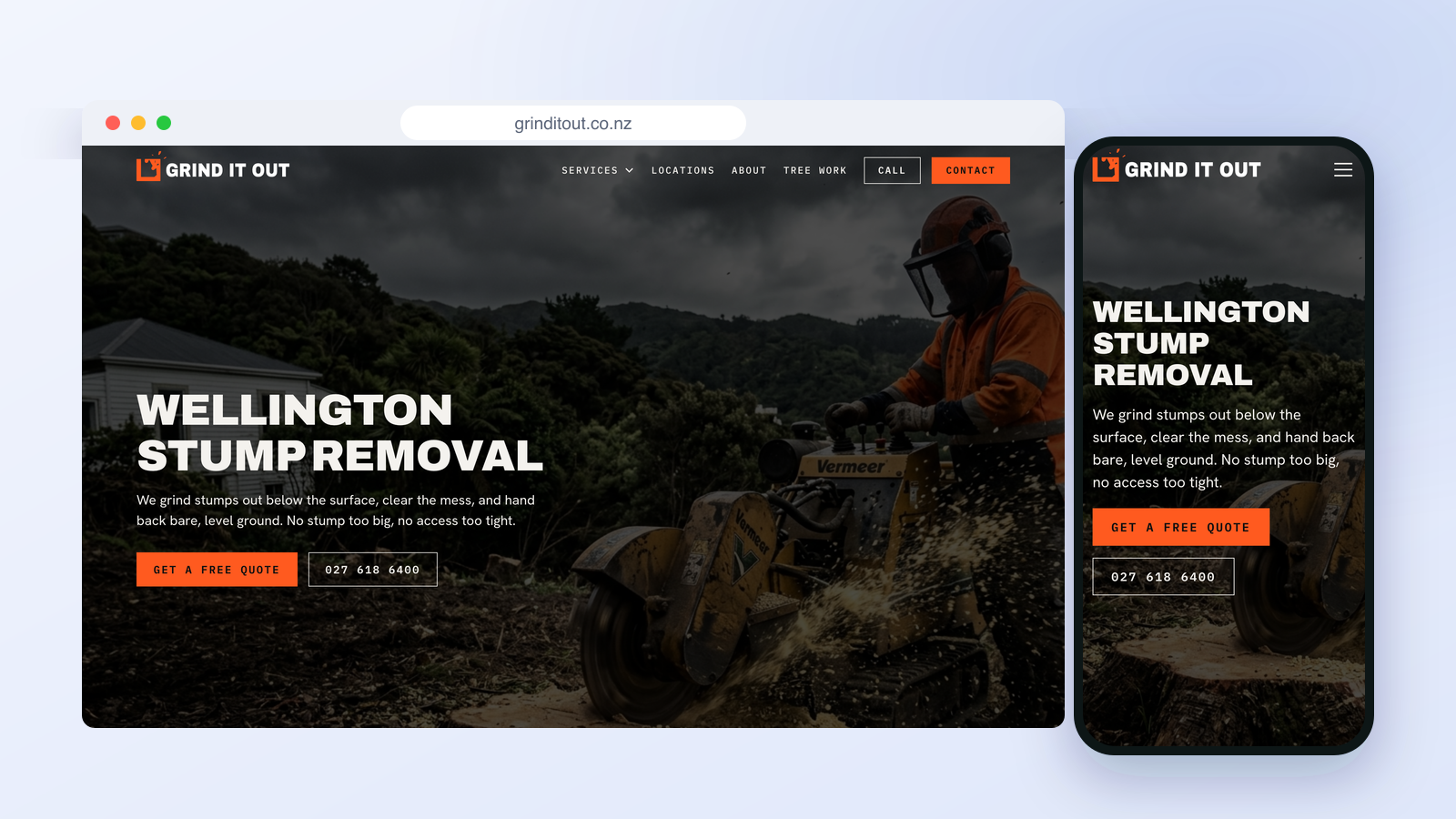 Grind It Out brand and website, Jelly Digital case study
