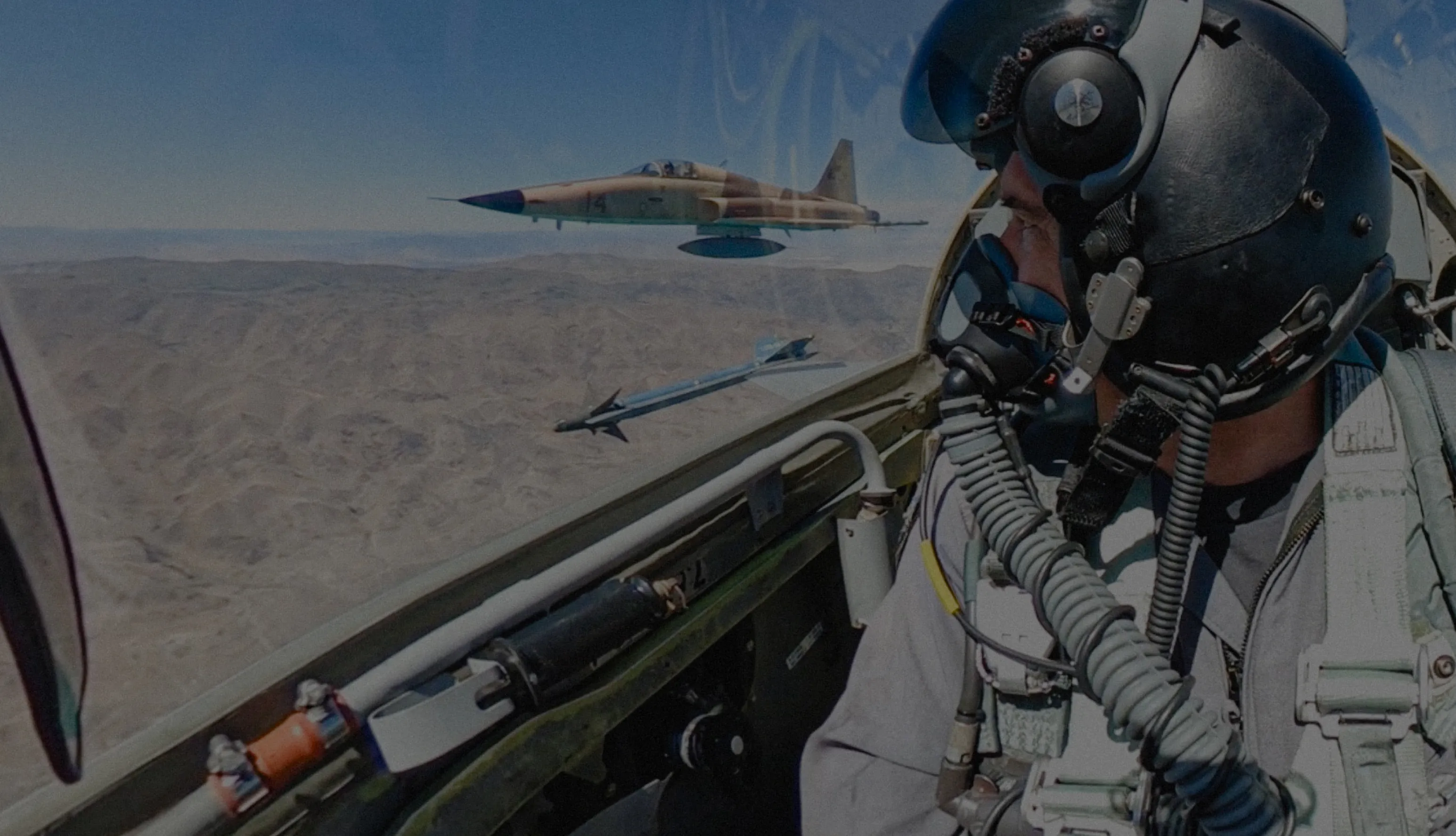 a pilot in a jet plane