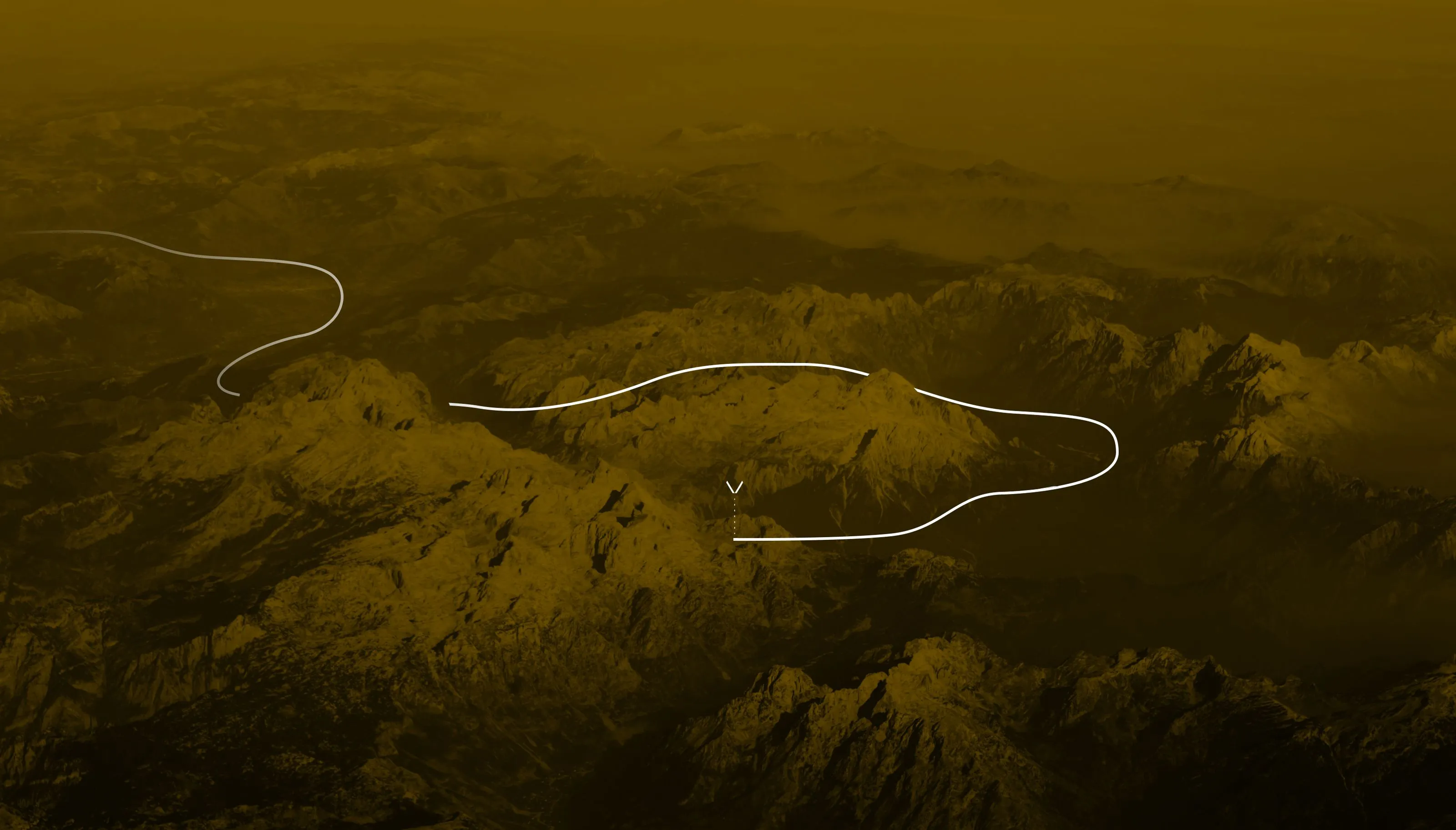 a mountain range with a path