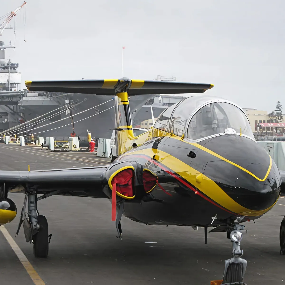 L29 aircraft on flight deck