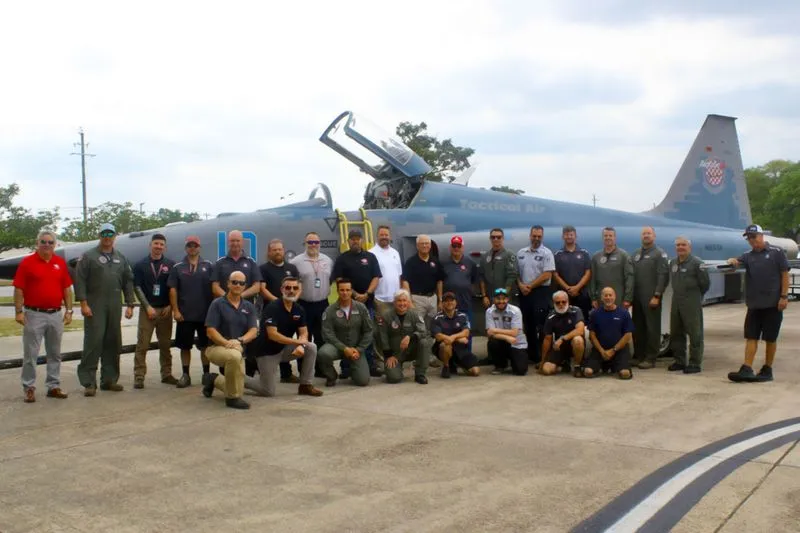 Tactical Air Support team in front of F5 on tarmac