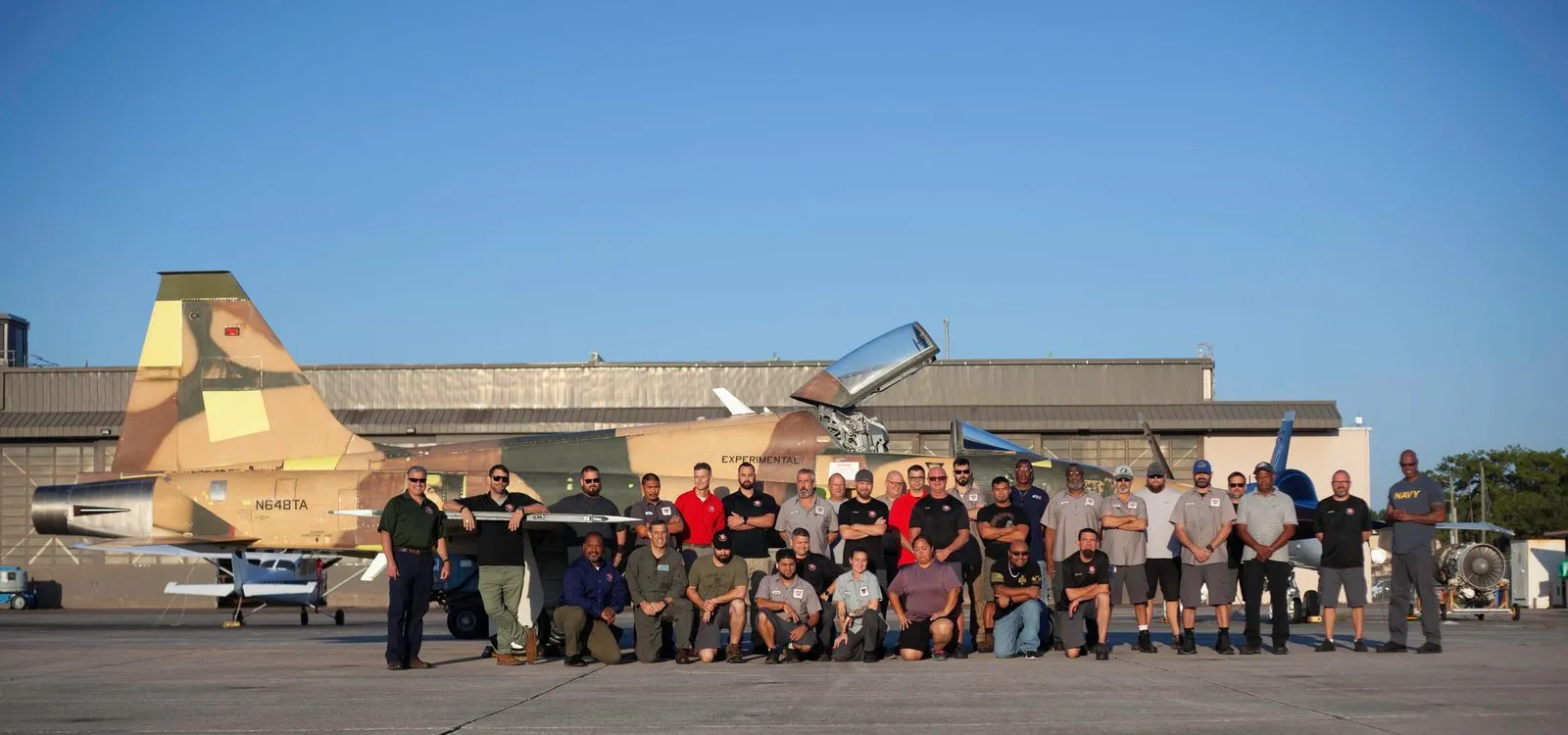 Tactical Air Support group photo in front of F5