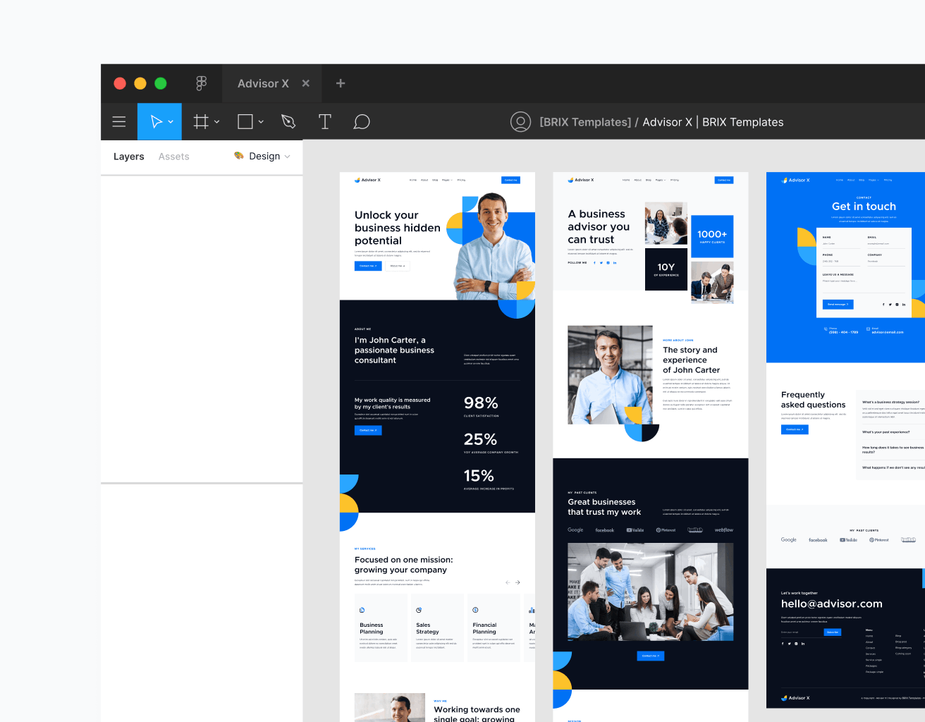 Advisor X - Figma File Included - Business Consultant Webflow Template