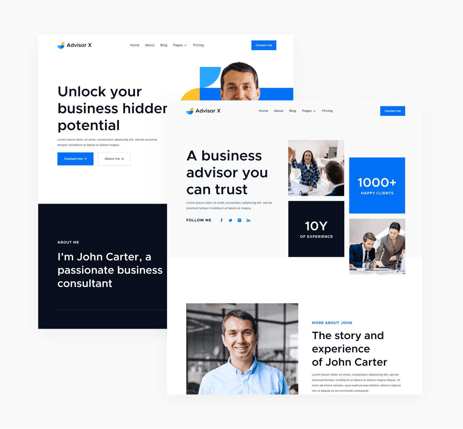 Advisor X - More Than 16 Pages - Business Consultant Webflow Template