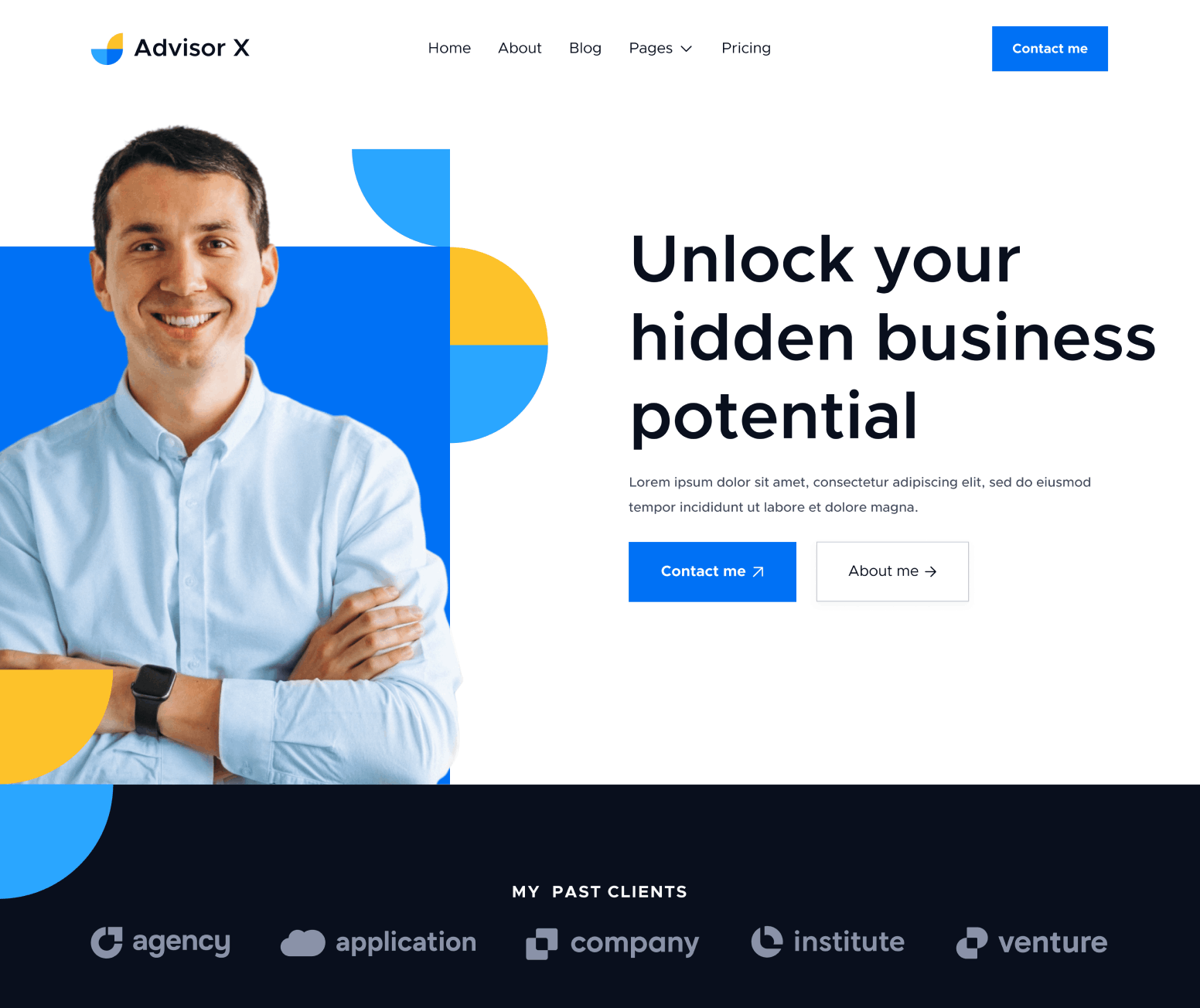 Advisor X - Home V2 Main Page - Business Consultant Webflow Template