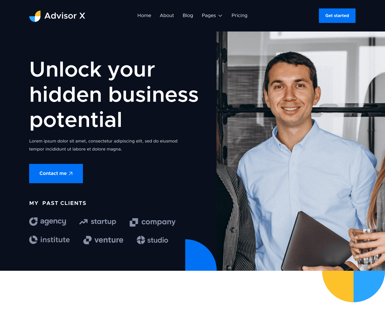 Advisor X - Home V3 Main Page - Business Consultant Webflow Template