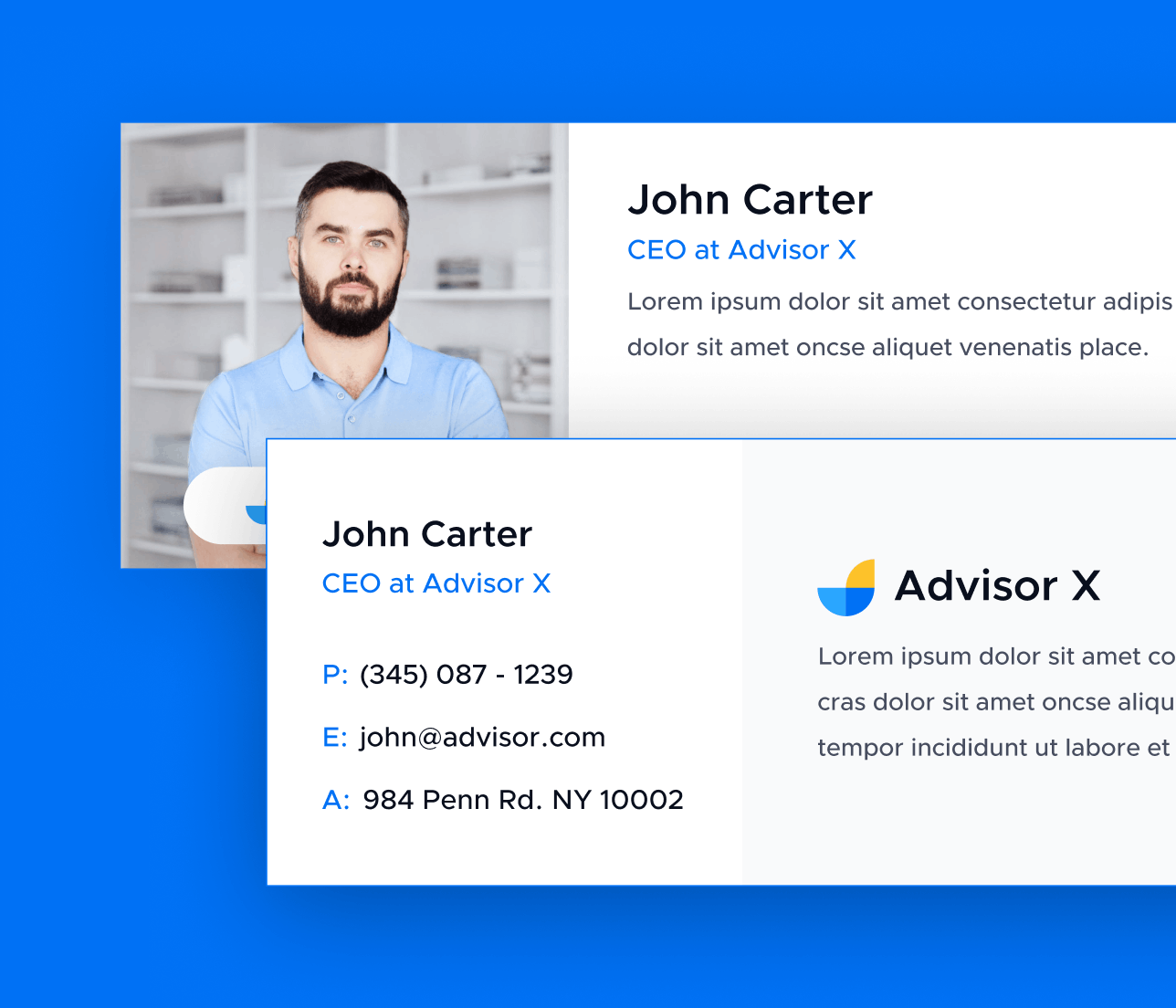 Advisor X - Email Signature - Business Consultant Webflow Template