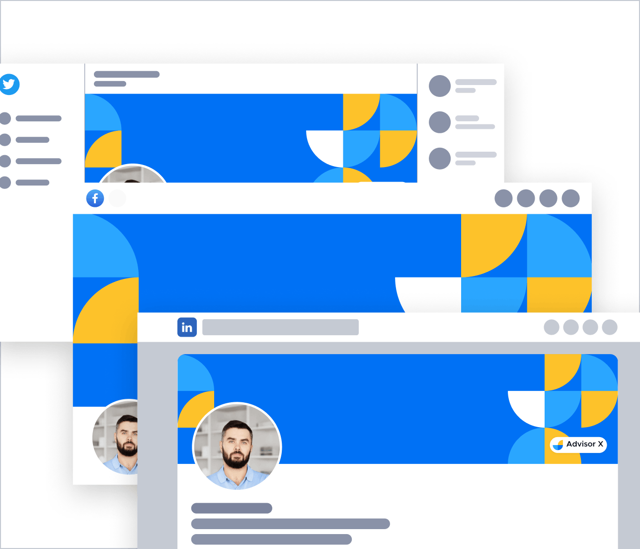 Advisor X - Social Media Assets - Business Consultant Webflow Template