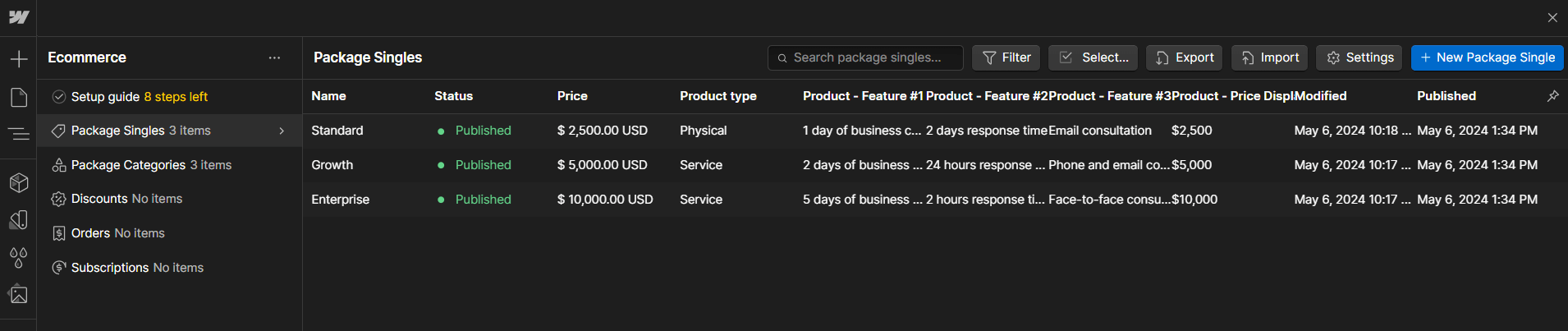 Ecommerce Collection - Advisor X Webflow Template
