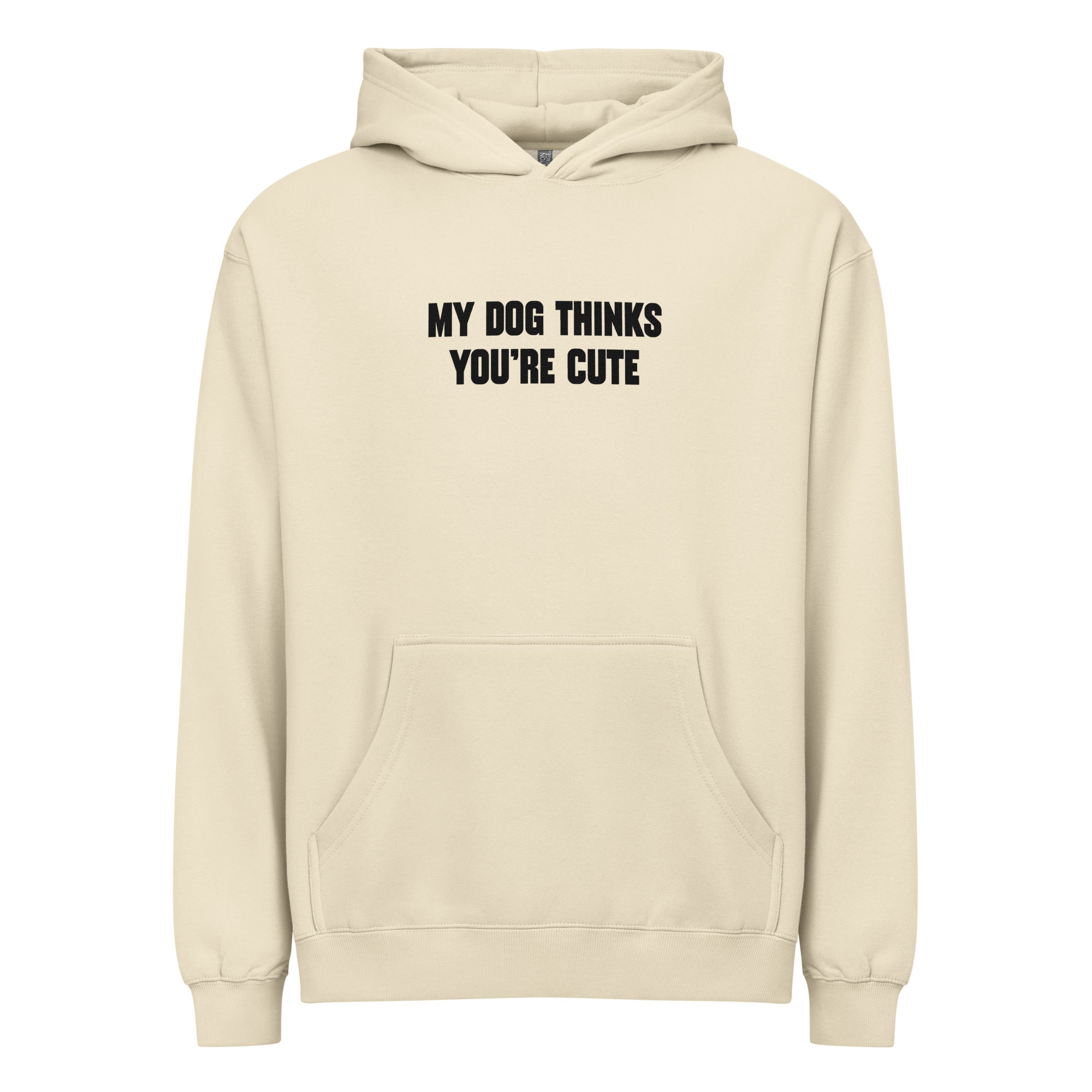 My dog thinks you're cute - Unisex box hoodie