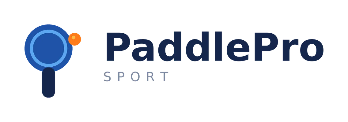 PaddlePro Sport logo with a stylized blue paddle and orange ball graphic.